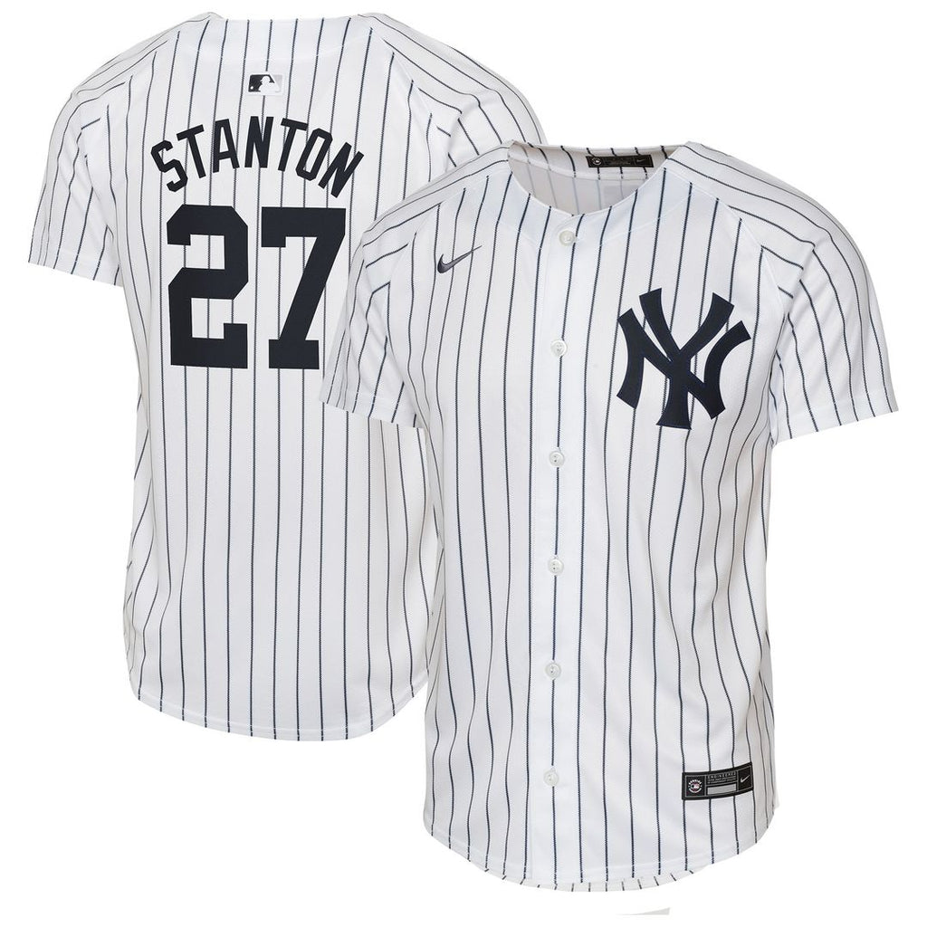 New York Yankees Giancarlo Stanton Youth Home Limited Jersey | White