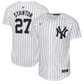 New York Yankees Giancarlo Stanton Youth Home Limited Jersey | White