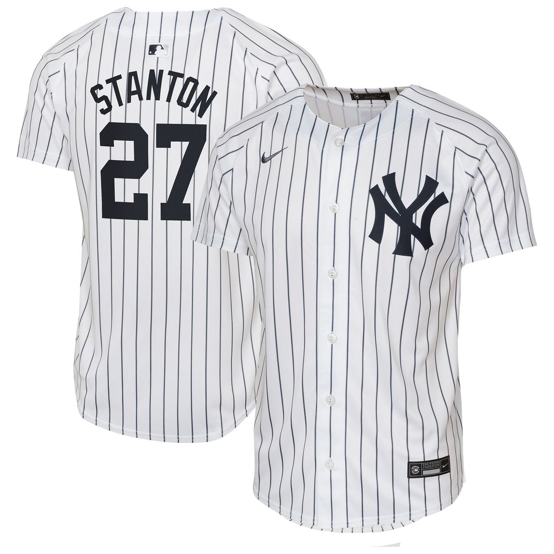 New York Yankees Giancarlo Stanton Youth Home Limited Jersey | White