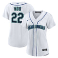 Seattle Mariners Bryan Woo Women's Home Replica Jersey | White
