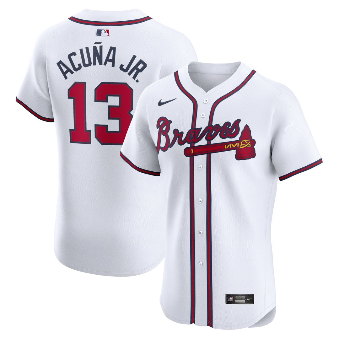 Atlanta Braves Ronald Acuña Jr. Home Elite Jersey | White