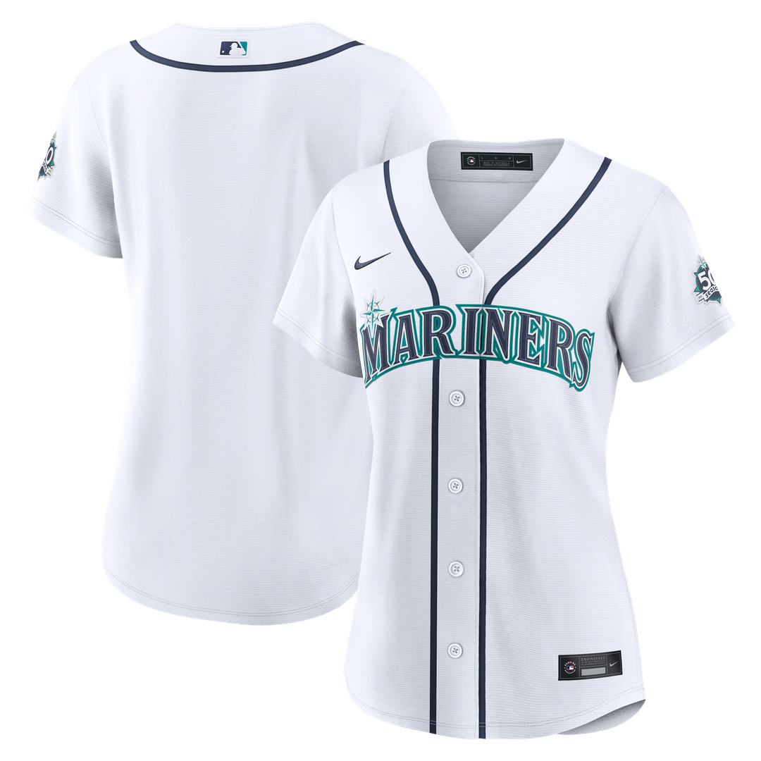 Seattle Mariners Women's Home 50th Season Stadium Jersey | White