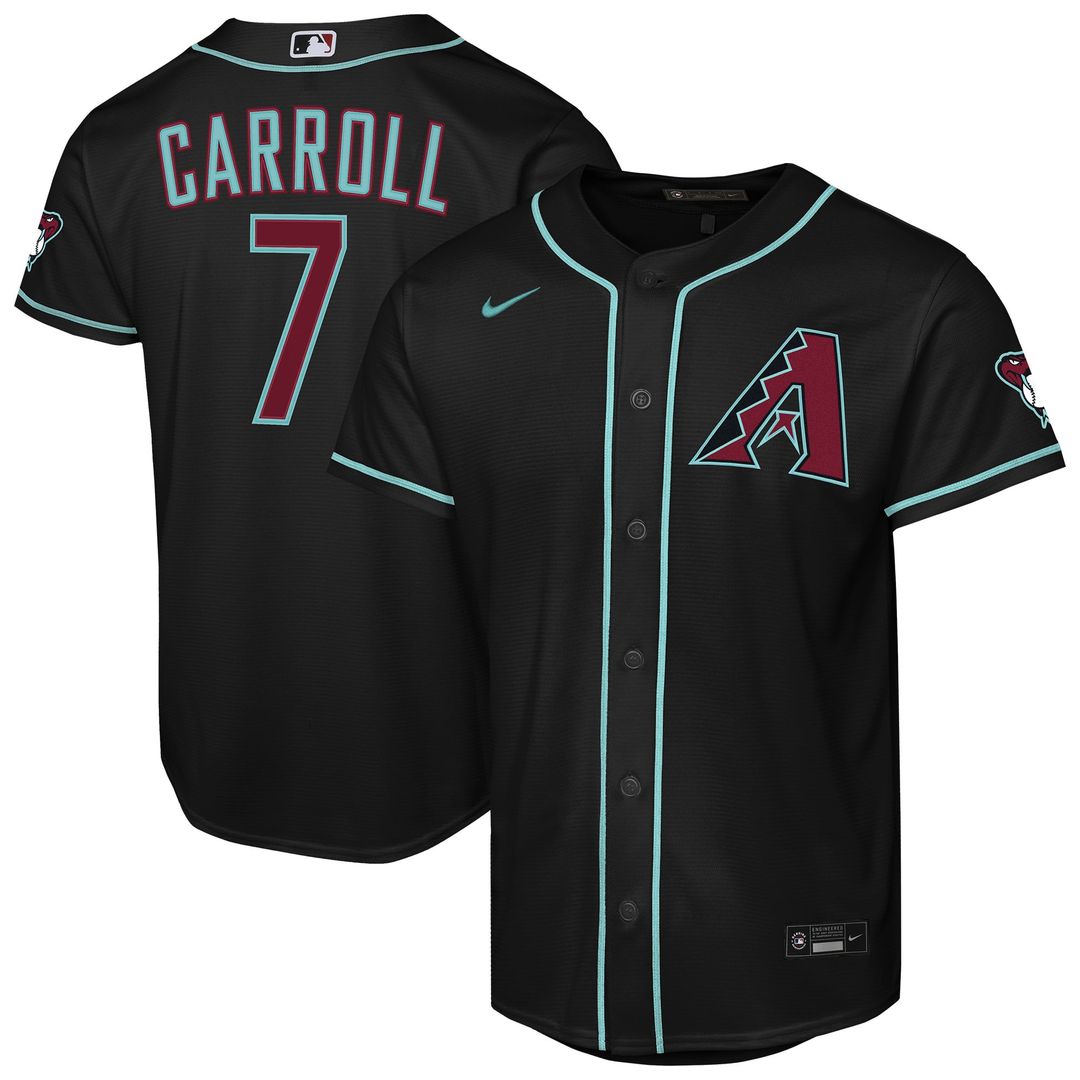 Arizona Diamondbacks Corbin Carroll Youth Alternate Stadium Jersey | Black