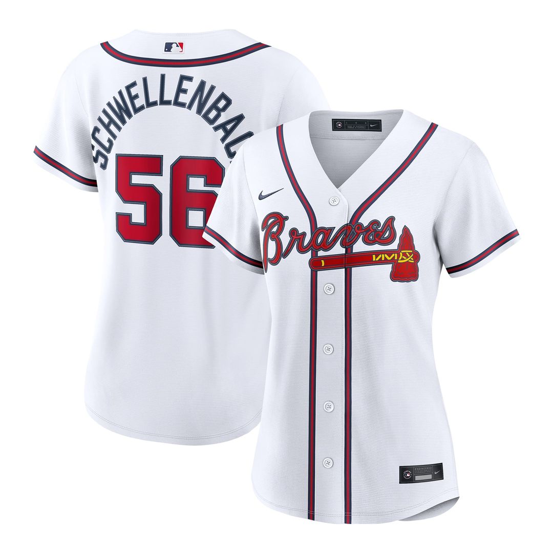 Atlanta Braves Spencer Schwellenbach Women's Home Replica Jersey | White
