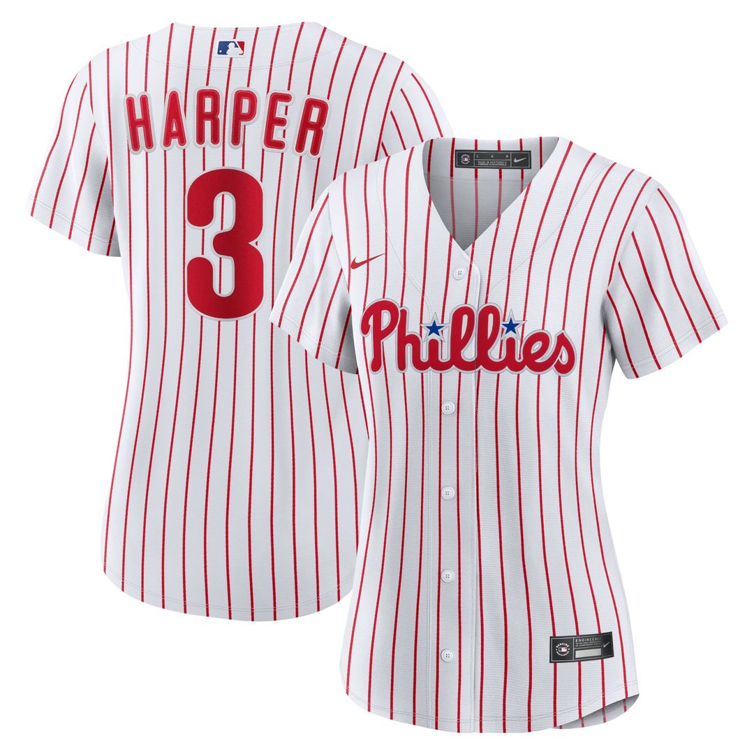 Philadelphia Phillies Bryce Harper Women's Home Replica Jersey | White