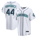 Seattle Mariners Julio Rodríguez Home Stadium 50th Season Patch Jersey | White