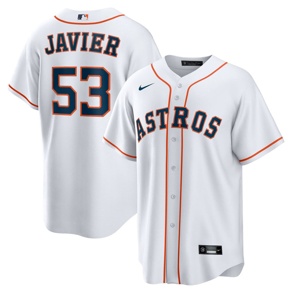 Houston Astros Cristian Javier Home Replica Jersey | White