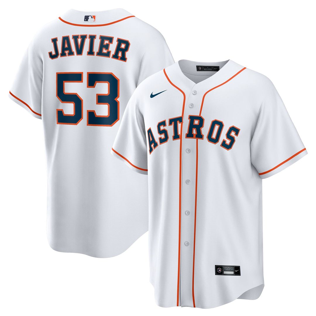 Houston Astros Cristian Javier Home Replica Jersey | White