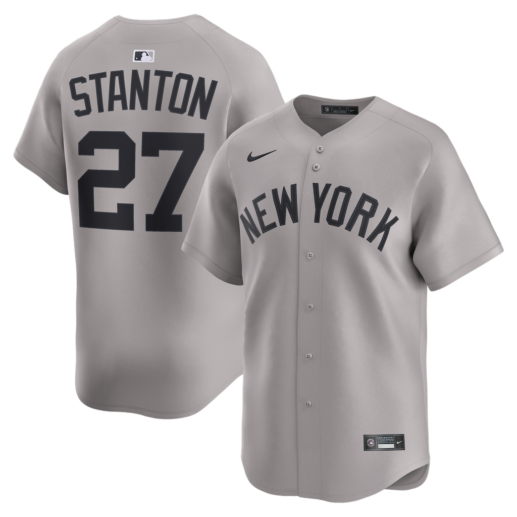 New York Yankees Giancarlo Stanton Road Limited Jersey | Gray