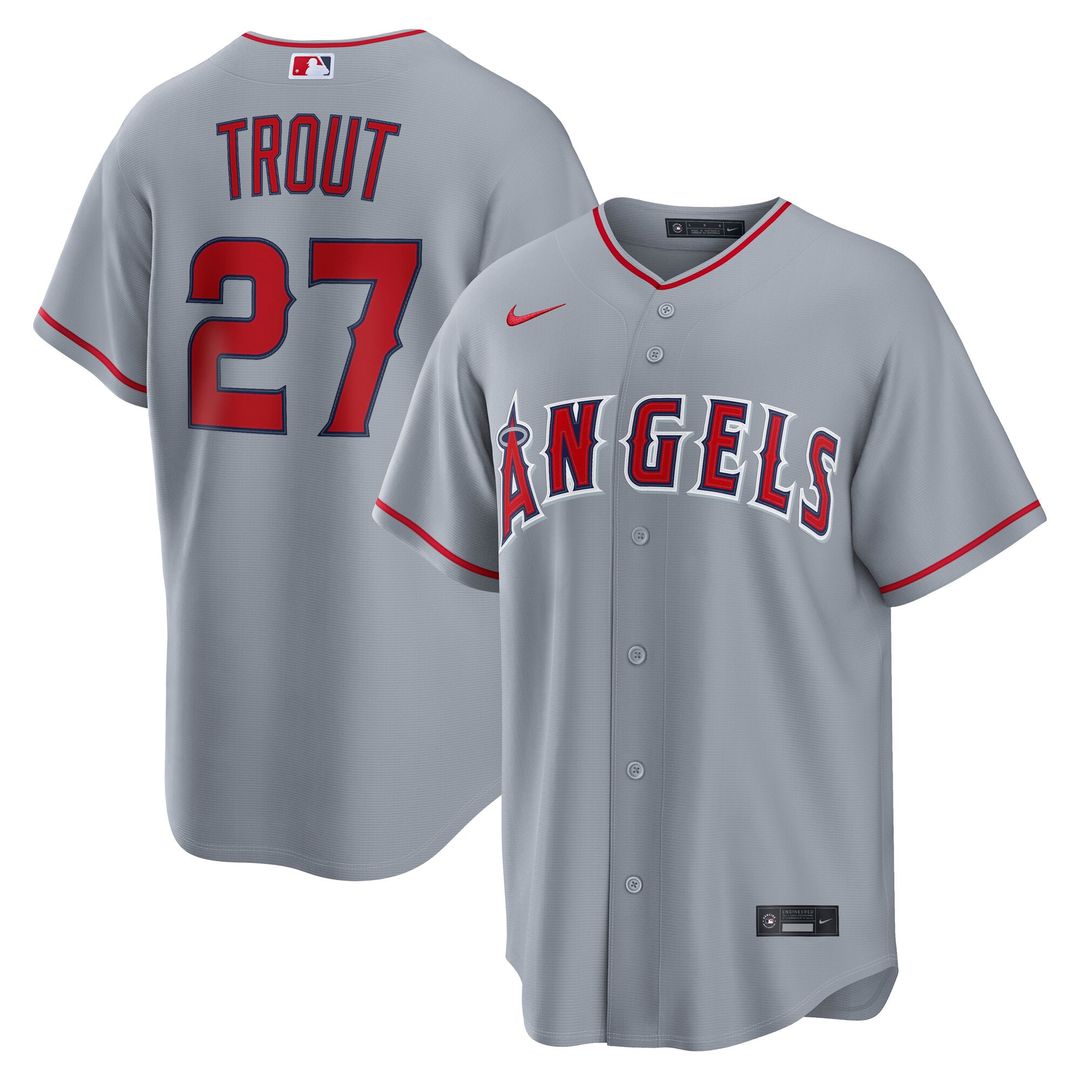 Los Angeles Angels Mike Trout Road Replica Jersey | Gray