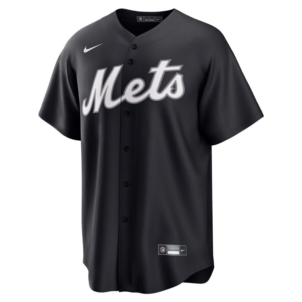 New York Mets Francisco Lindor Replica Jersey | Black