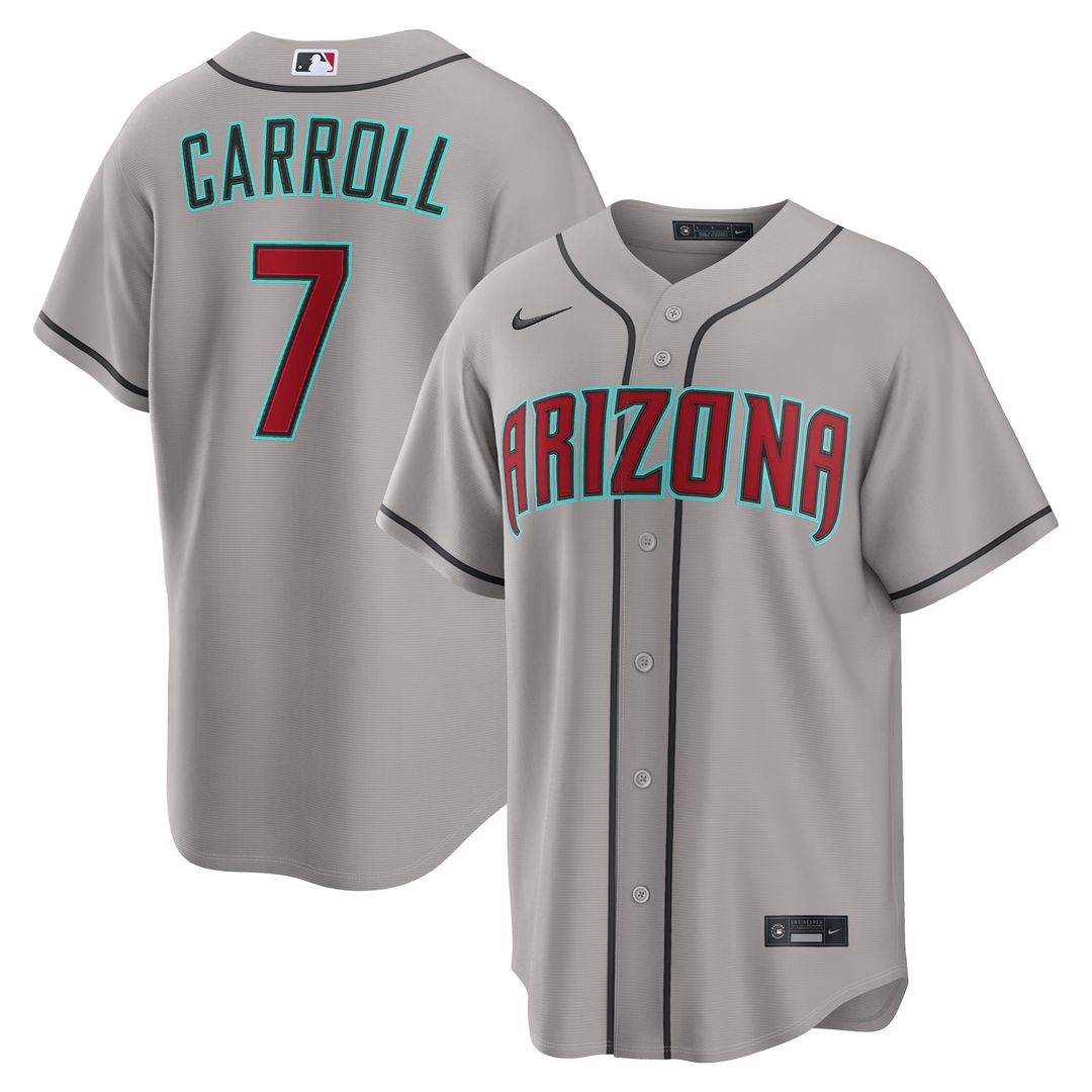 Arizona Diamondbacks Corbin Carroll Road Replica Jersey | Gray