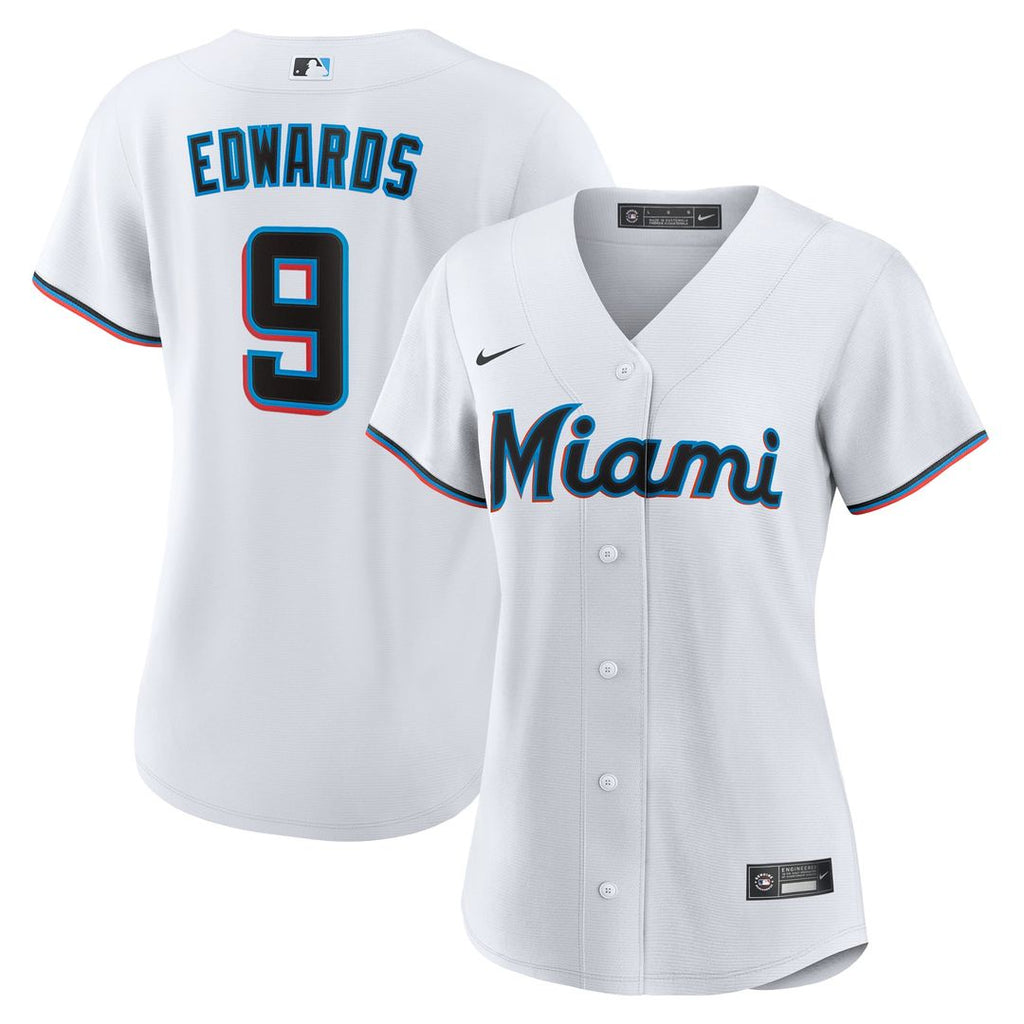 Miami Marlins Xavier Edwards Women's Home Replica Jersey | White