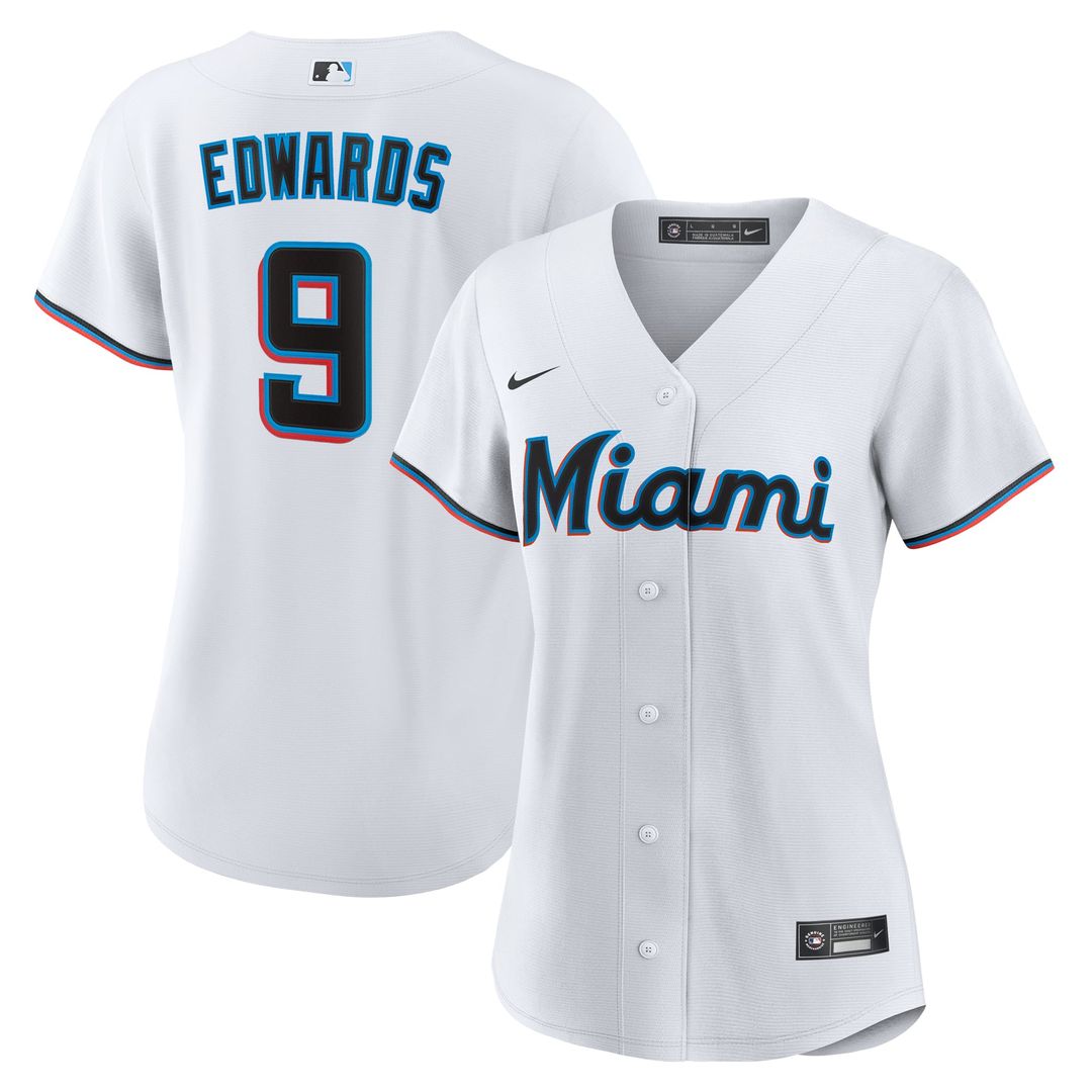 Miami Marlins Xavier Edwards Women's Home Replica Jersey | White