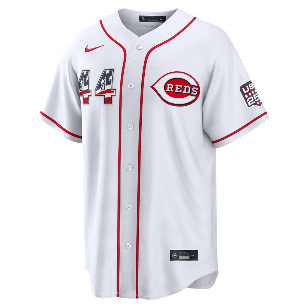 Cincinnati Reds Elly De La Cruz USA 250 Fourth of July Home Stadium Jersey | White