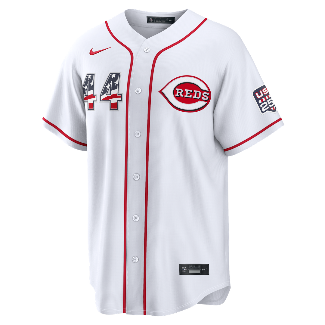 Cincinnati Reds Elly De La Cruz USA 250 Fourth of July Home Stadium Jersey | White