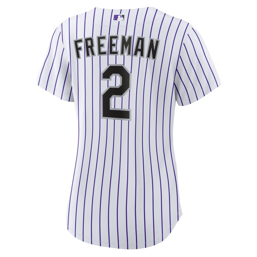 Colorado Rockies Tyler Freeman Women's Home Replica Jersey | White