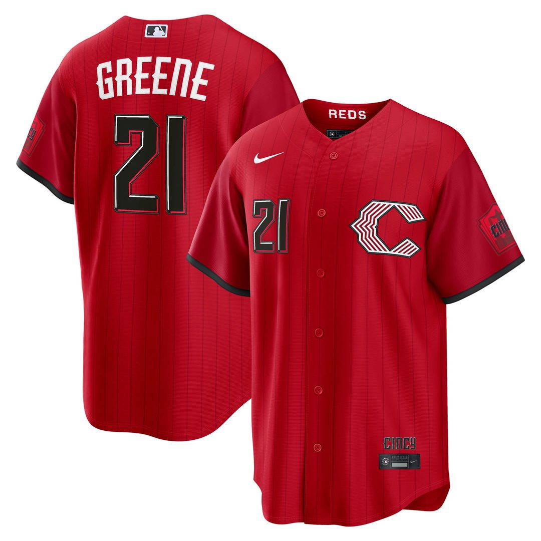 Cincinnati Reds Hunter Greene 2026 City Connect Stadium Jersey | Red
