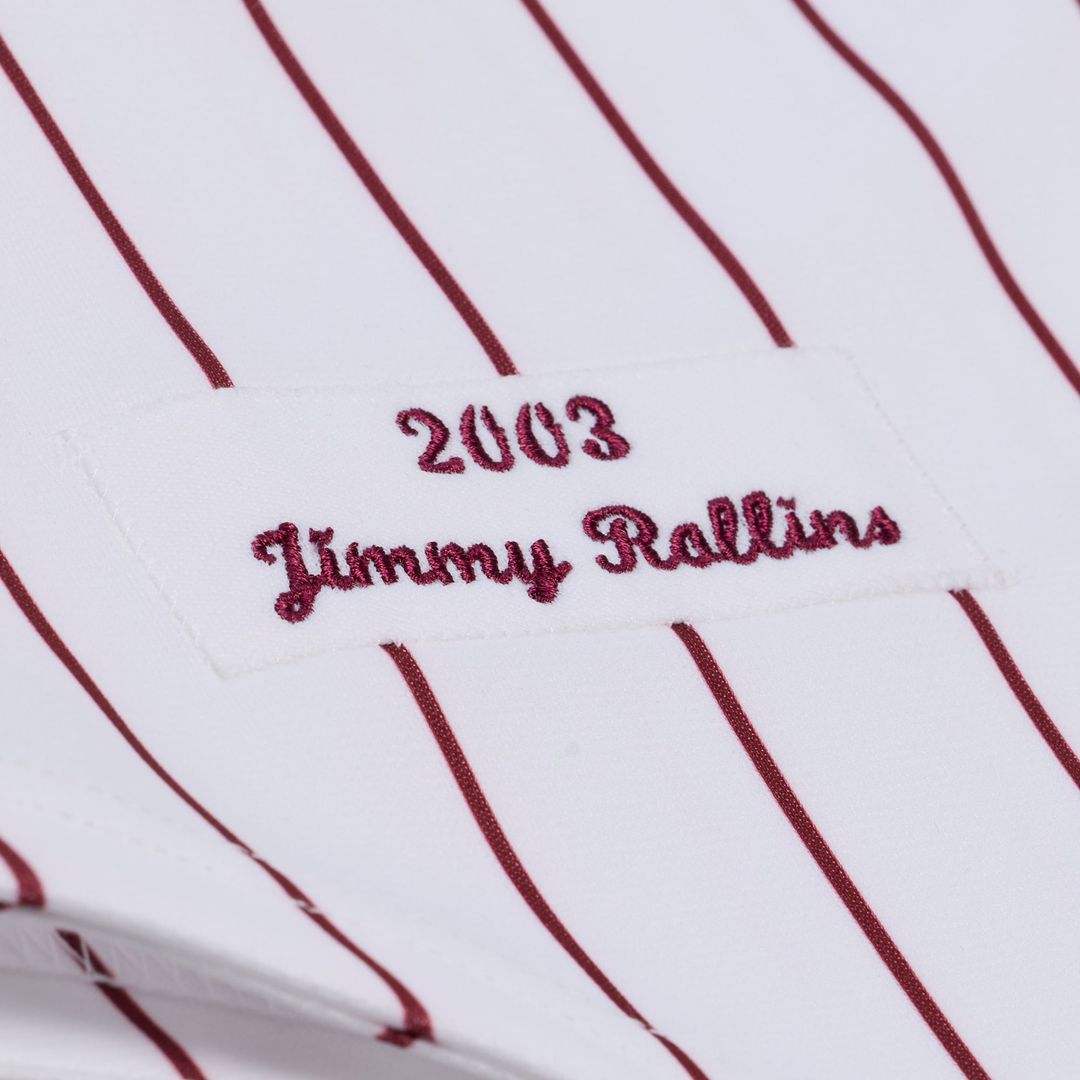 Philadelphia Phillies Jimmy Rollins 2003 Cooperstown Authentic Jersey | White