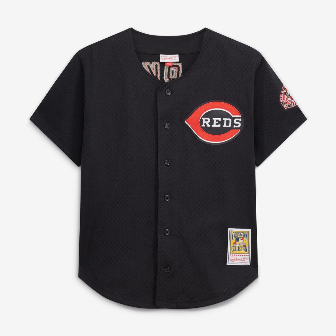 Cincinnati Reds Barry Larkin Throwback Cooperstown Mesh Batting Practice Jersey | Red