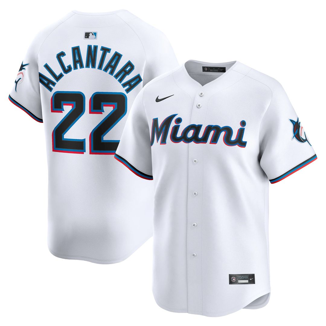 Miami Marlins Sandy Alcantara Home Limited Jersey | White