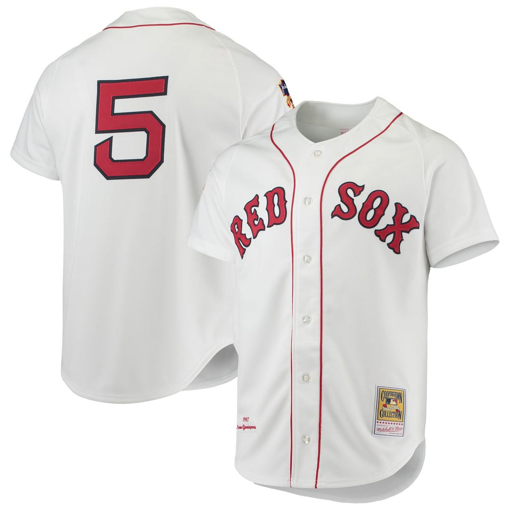 Boston Red Sox Nomar Garciaparra 1997 Cooperstown Authentic Jersey | White