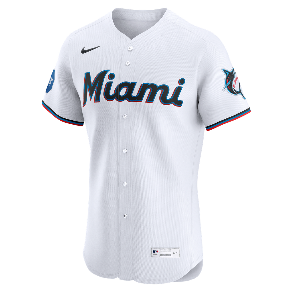 Miami Marlins Home Elite Jersey | White