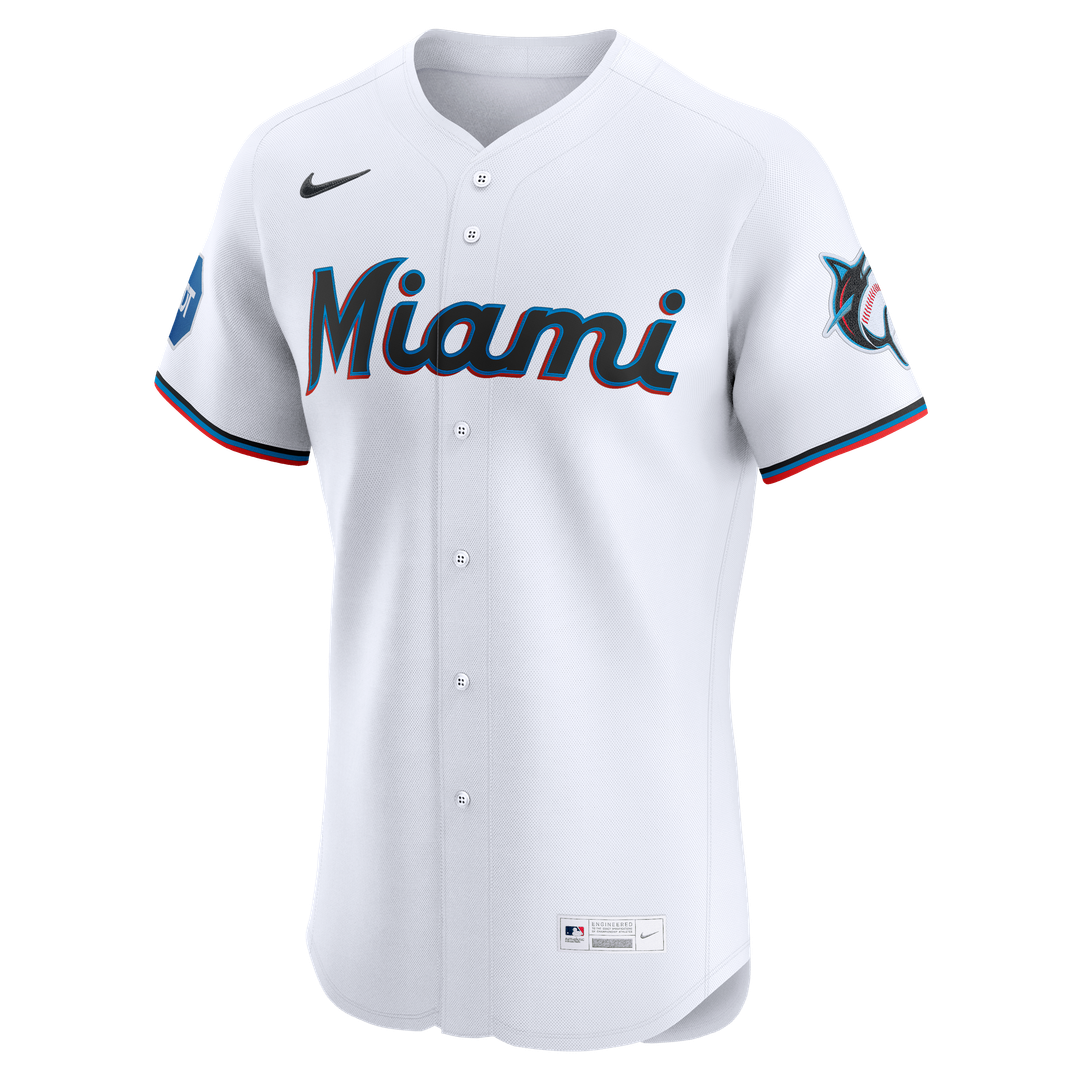 Miami Marlins Home Elite Jersey | White