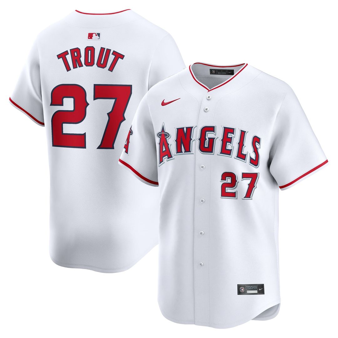 Los Angeles Angels Mike Trout Youth Home Limited Jersey | White