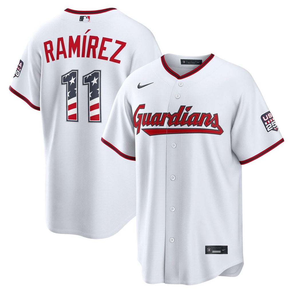 Cleveland Guardians José Ramírez USA 250 Fourth of July Home Stadium Jersey | White