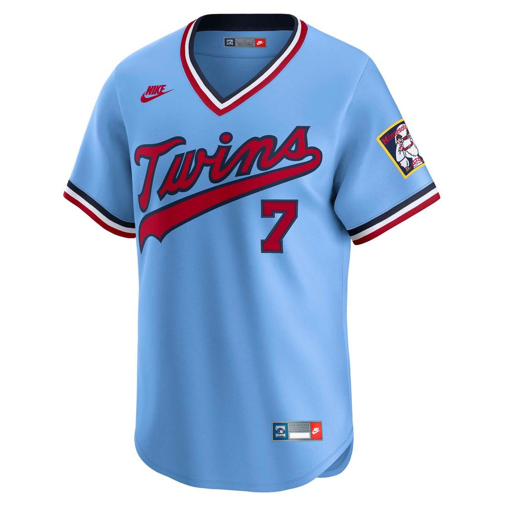 Minnesota Twins Joe Mauer Throwback Cooperstown Limited Jersey | Light Blue
