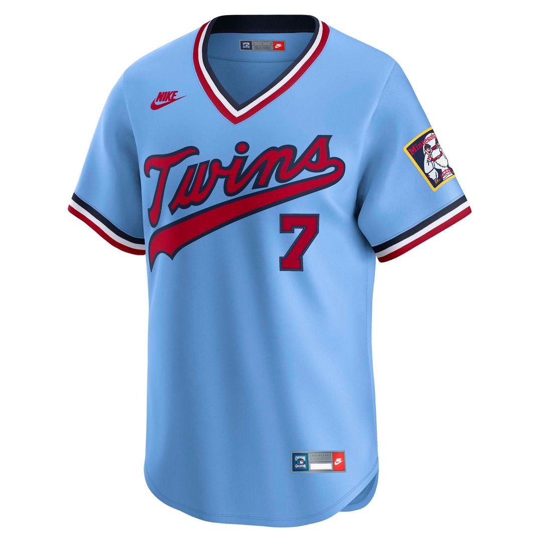 Minnesota Twins Joe Mauer Throwback Cooperstown Limited Jersey | Light Blue