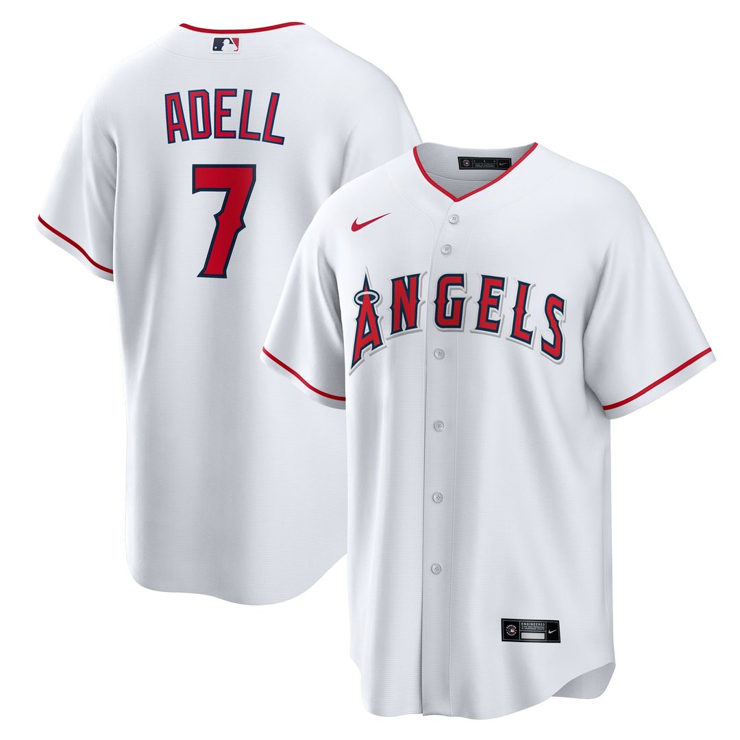 Los Angeles Angels Jo Adell Home Replica Jersey | White