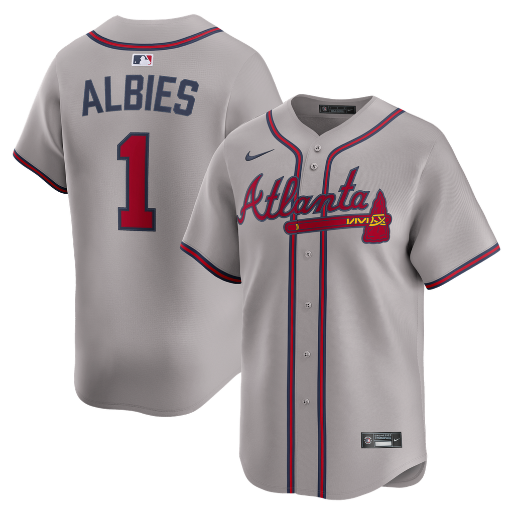 Atlanta Braves Ozzie Albies Road Limited Jersey | Gray