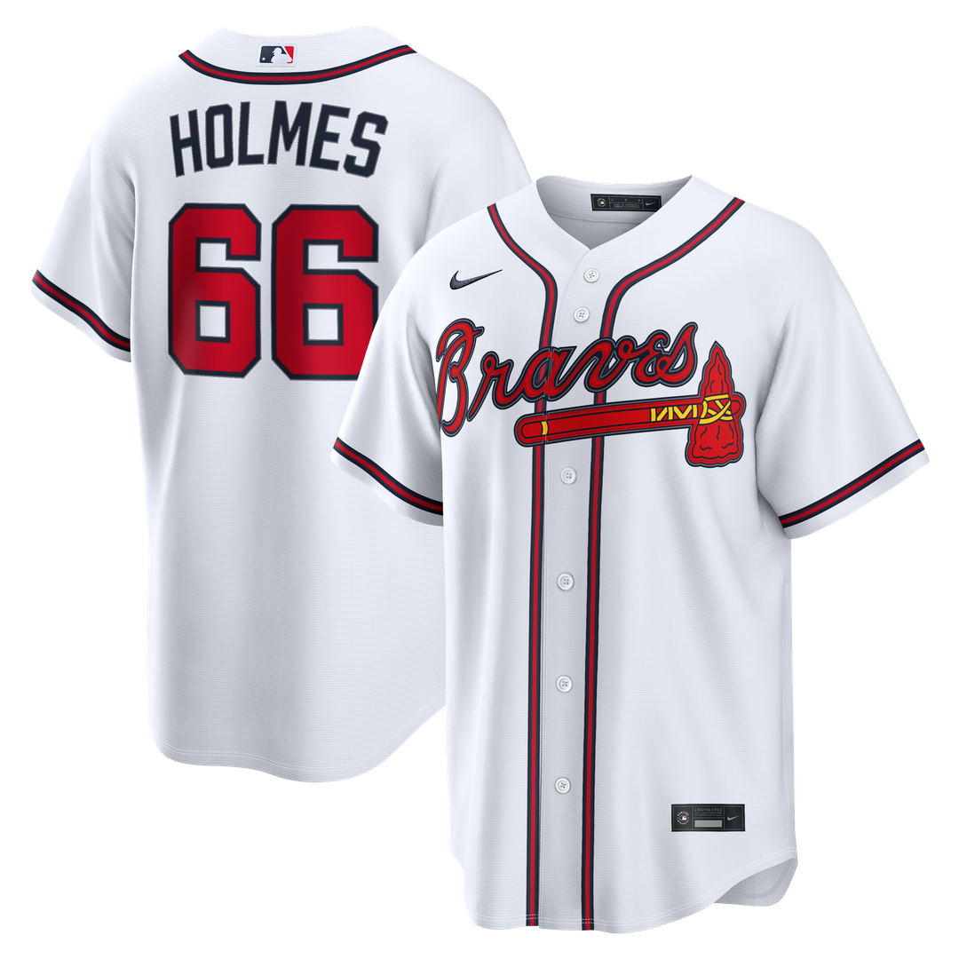 Atlanta Braves Grant Holmes Home Replica Jersey | White