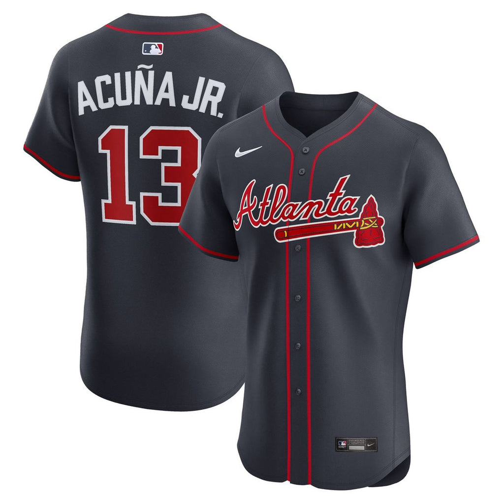 Atlanta Braves Ronald Acuña Jr. Alternate Elite Jersey | Navy