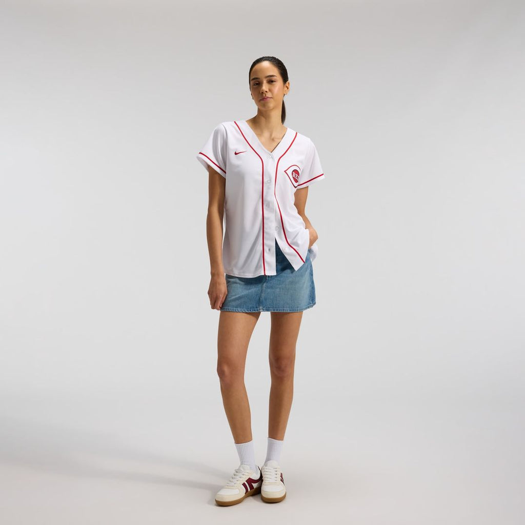 Cincinnati Reds Elly De La Cruz Women's Home Replica Jersey | White
