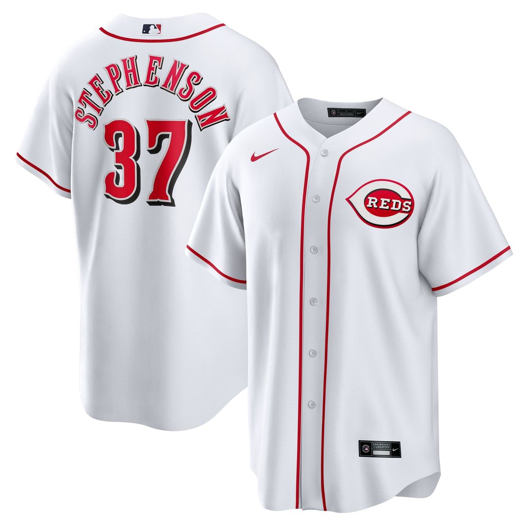 Cincinnati Reds Tyler Stephenson Home Replica Jersey | White
