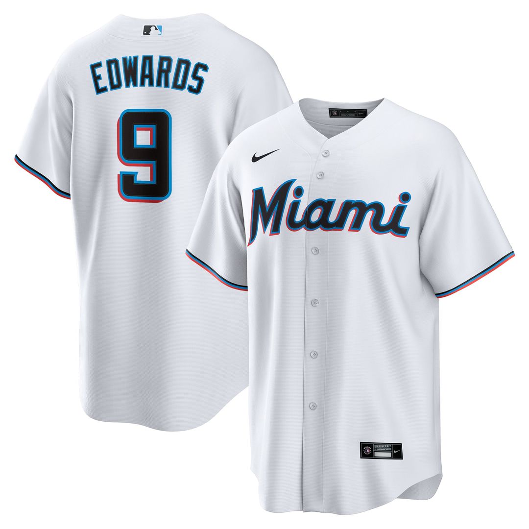 Miami Marlins Xavier Edwards Home Replica Jersey | White