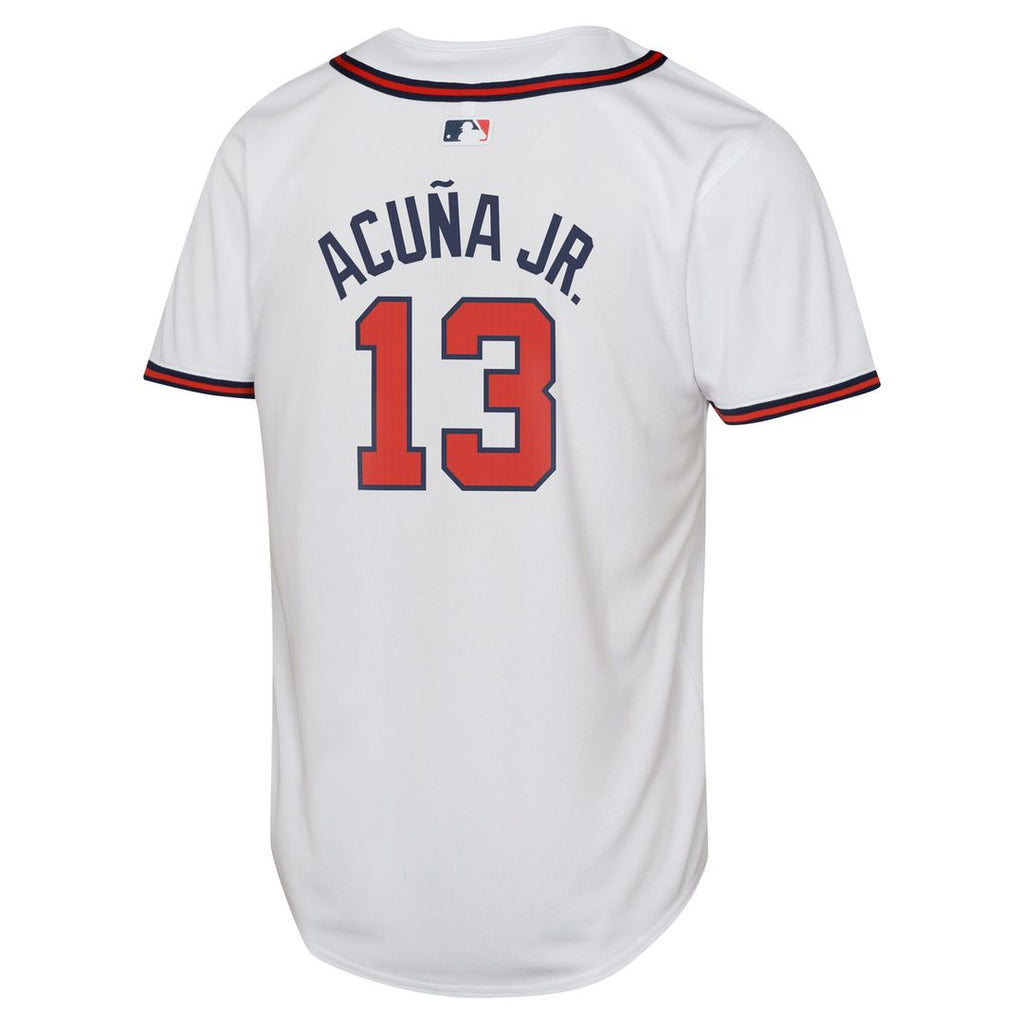Atlanta Braves Ronald Acuña Jr. Youth Home Limited Jersey | White