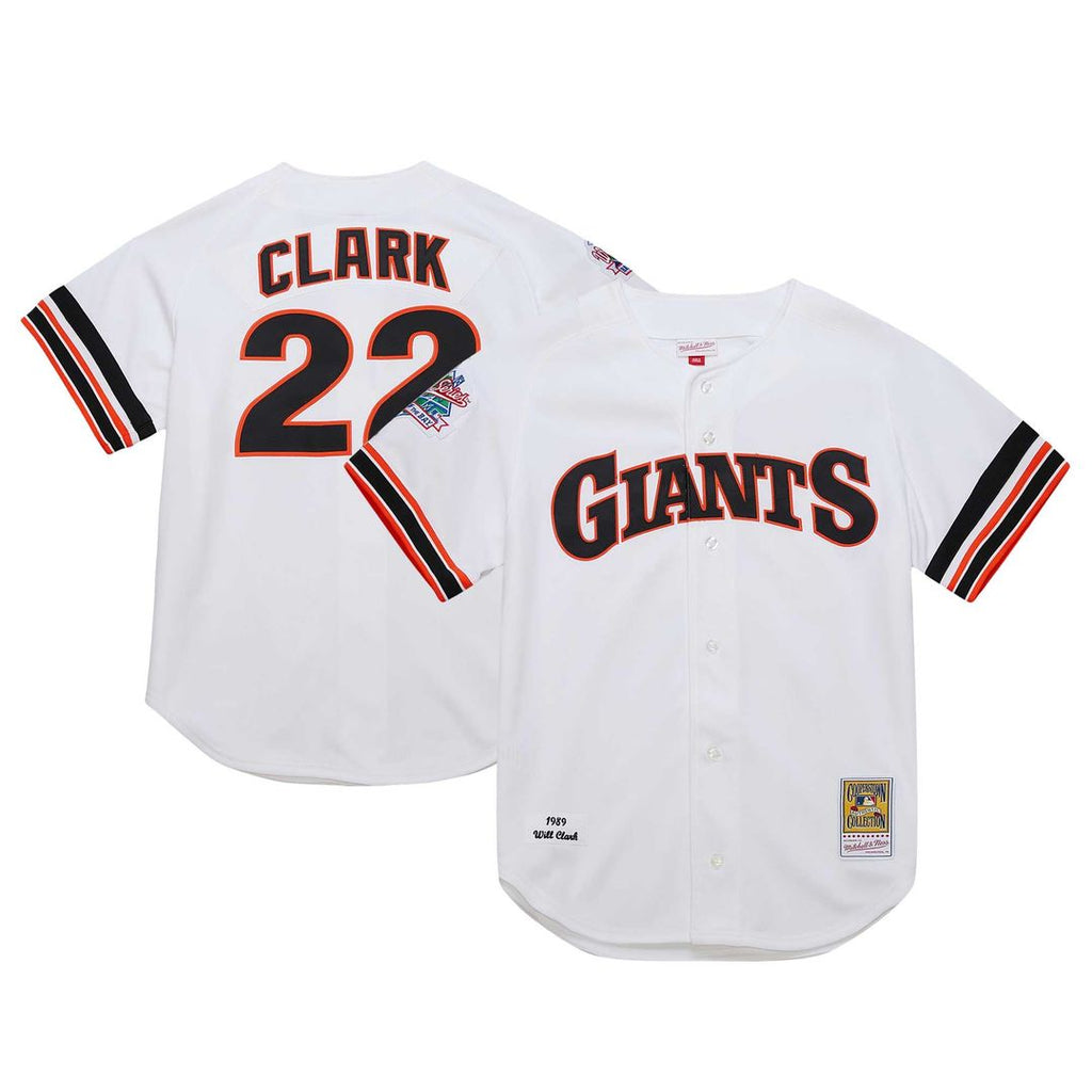 San Francisco Giants Will Clark Cooperstown 1989 Authentic Jersey | White
