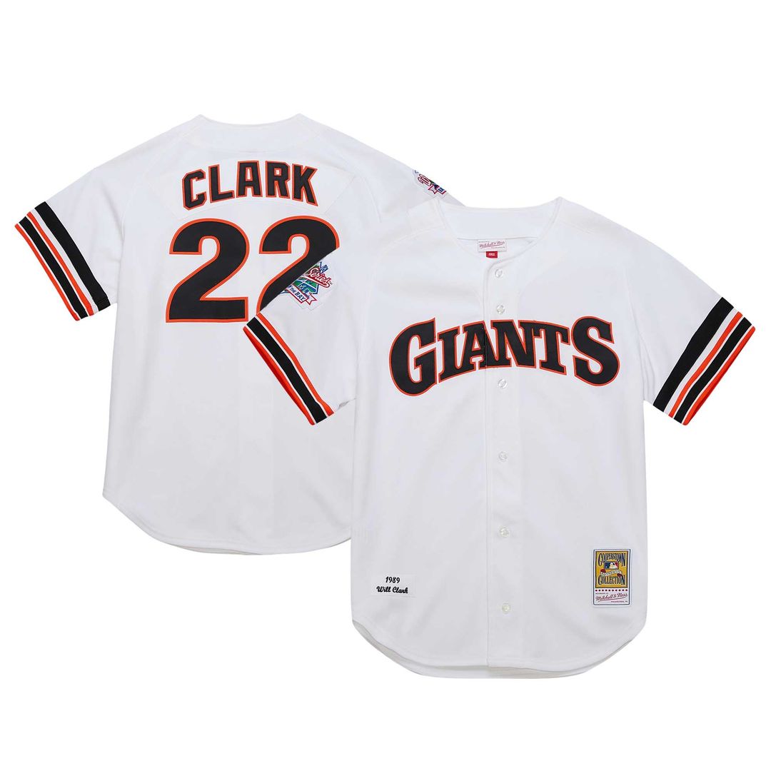 San Francisco Giants Will Clark Cooperstown 1989 Authentic Jersey | White