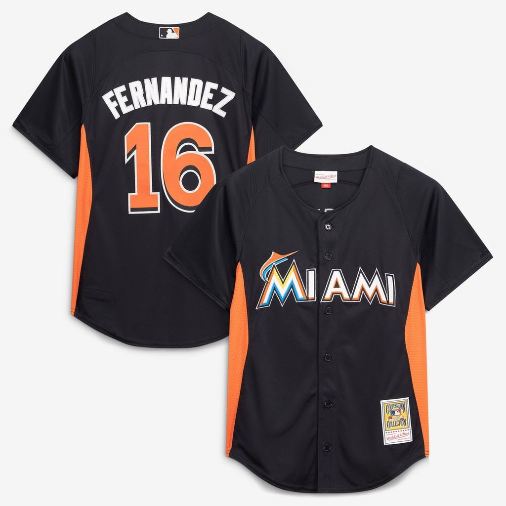 Miami Marlins Jose Fernandez Authentic Batting Practice Jersey | Black