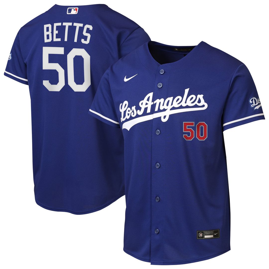 Los Angeles Dodgers Mookie Betts Youth Alternate Stadium Jersey | Royal