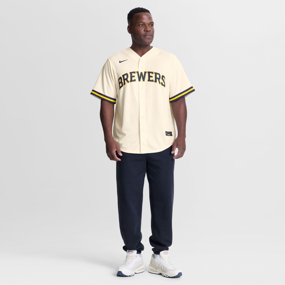 Milwaukee Brewers Jackson Chourio Home Replica Jersey | Cream