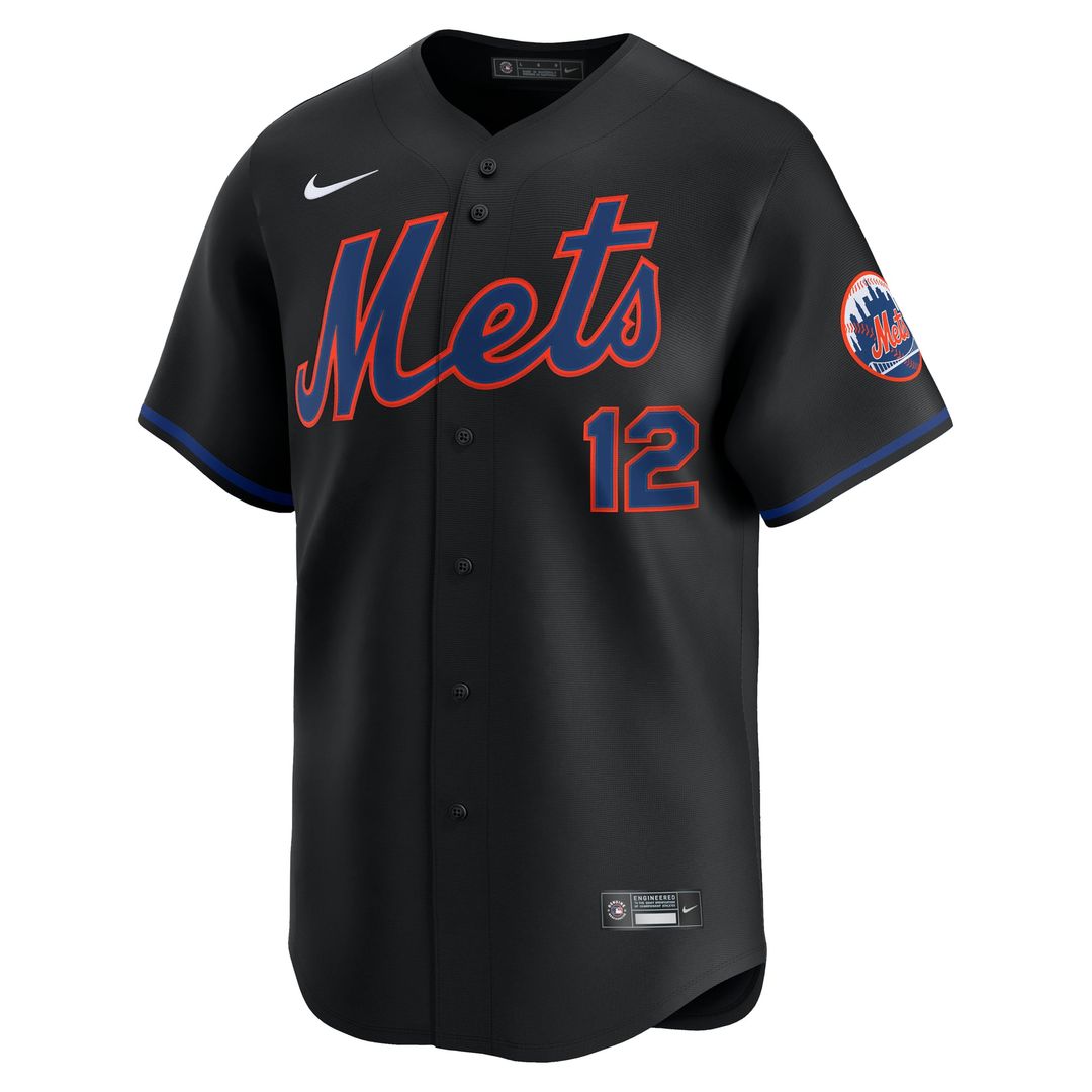 New York Mets Francisco Lindor Alternate Limited Jersey | Black