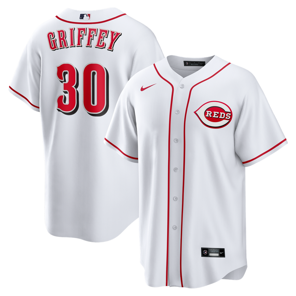 Cincinnati Reds Ken Griffey Jr. Home Retired Replica Jersey | White
