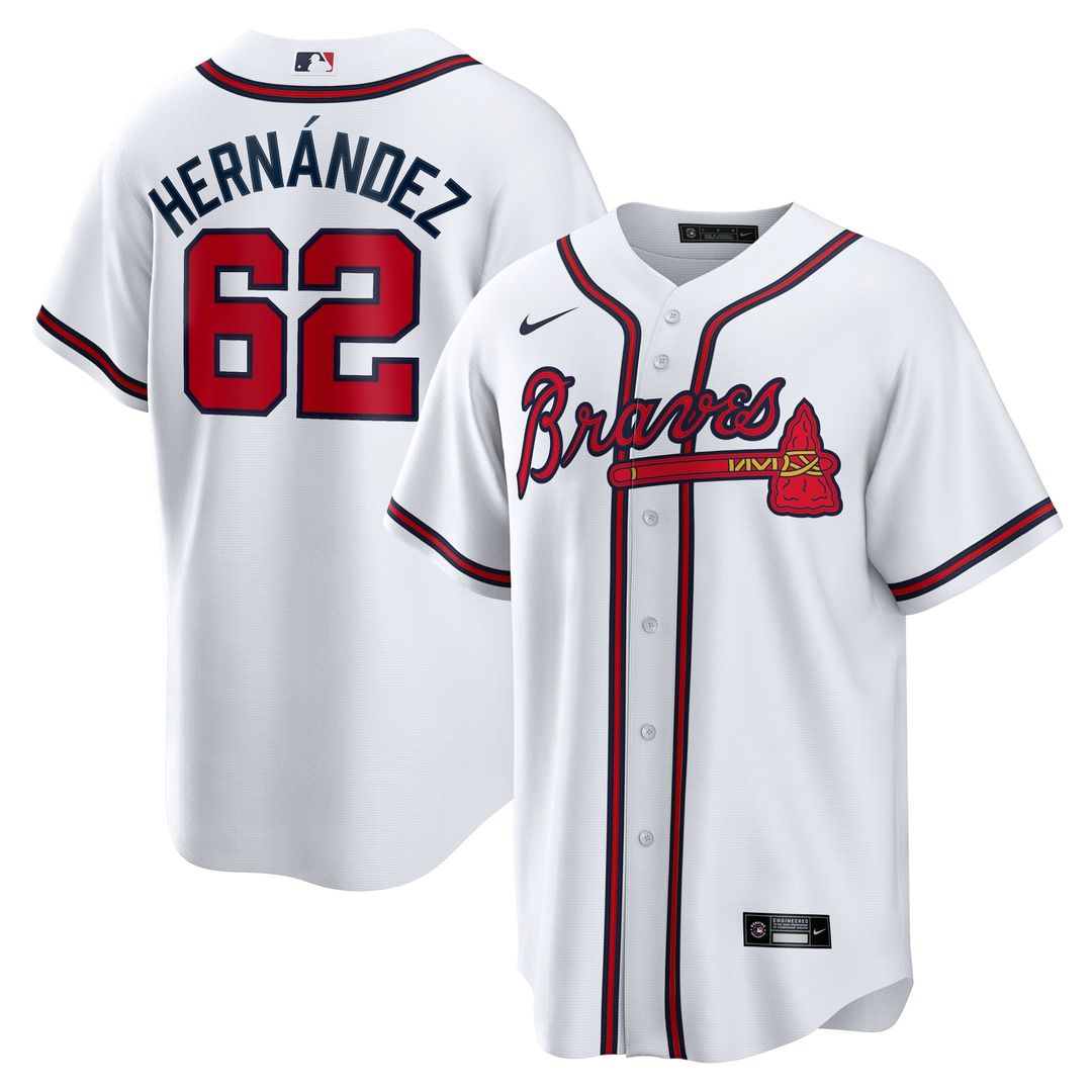 Atlanta Braves Daysbel Hernandez Home Replica Jersey | White