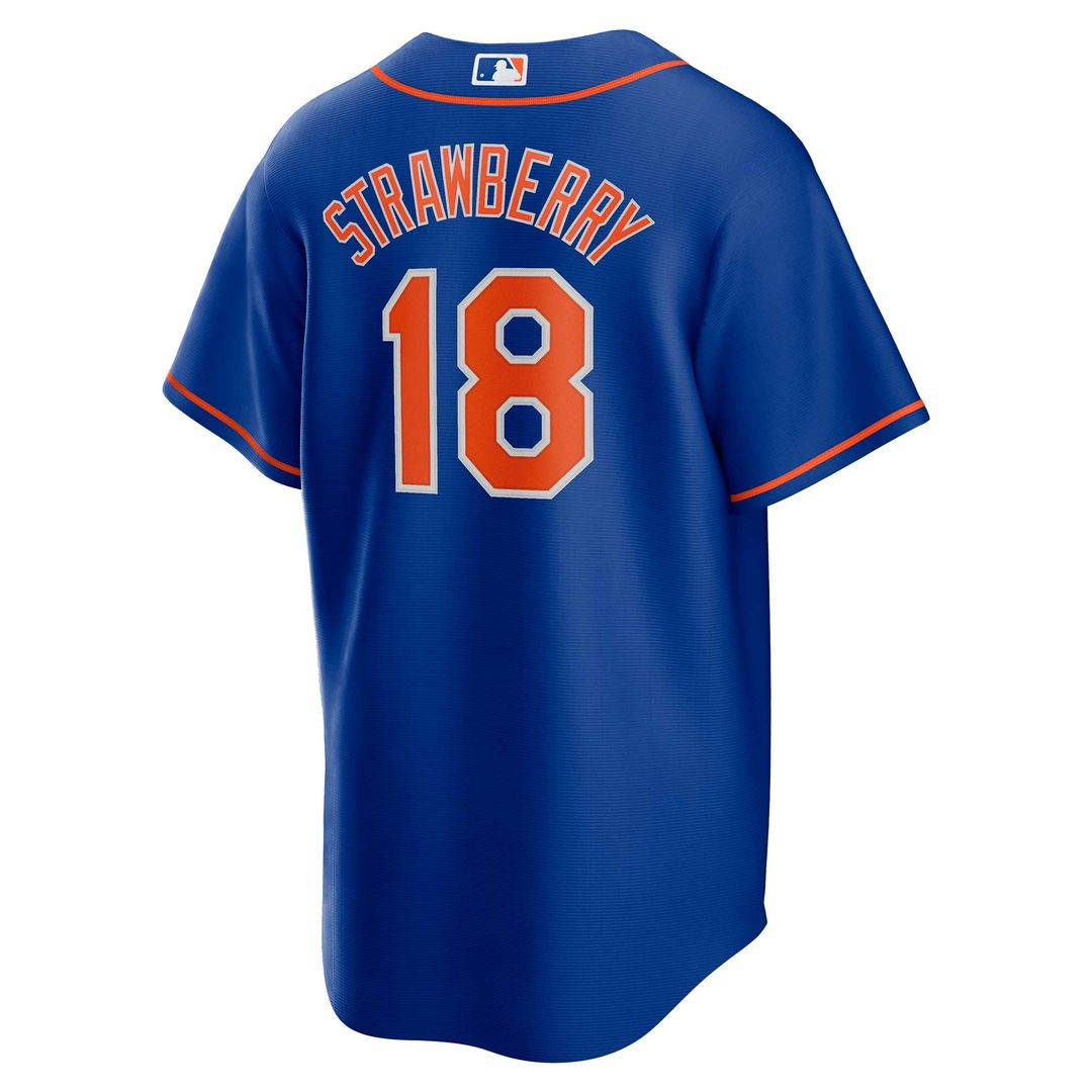 New York Mets Darryl Strawberry Alternate Replica Jersey | Royal