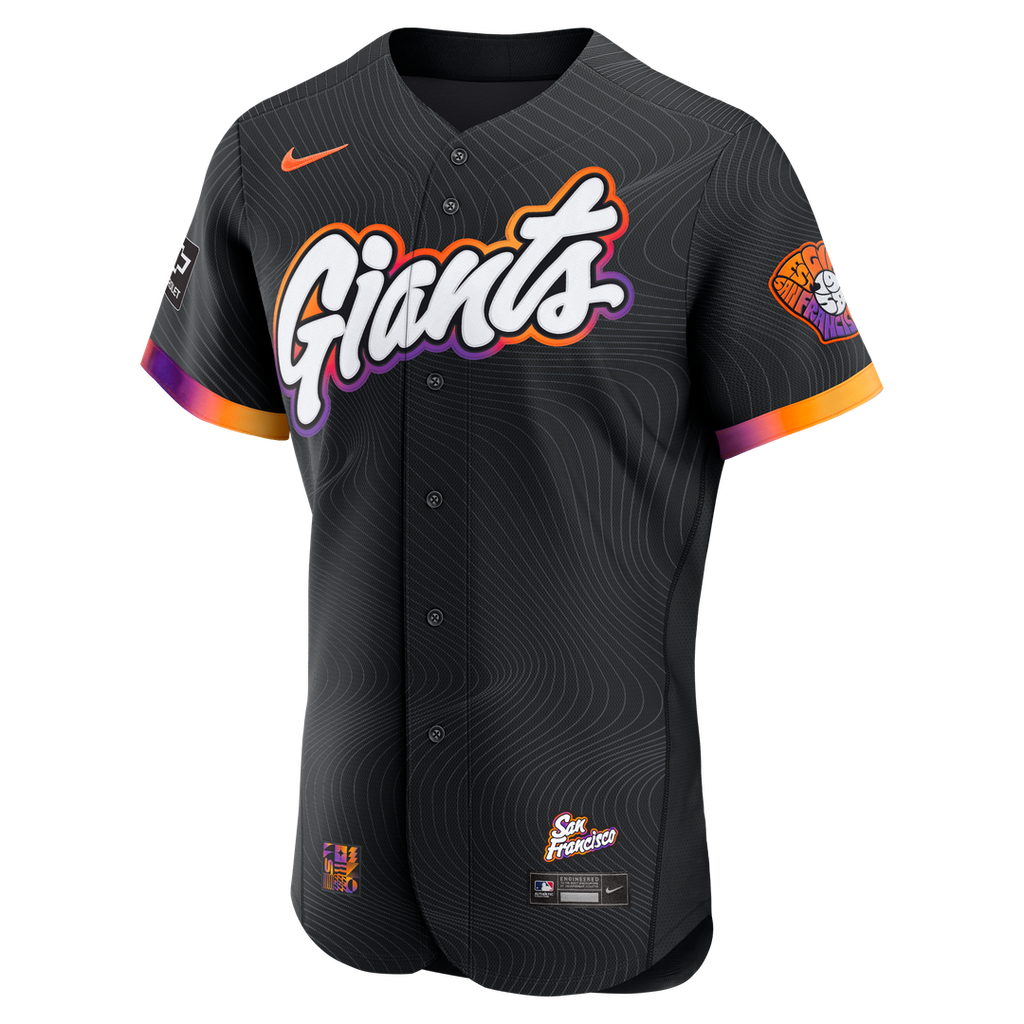 San Francisco Giants City Connect Authentic Sponsor Patch Jersey | Anthracite